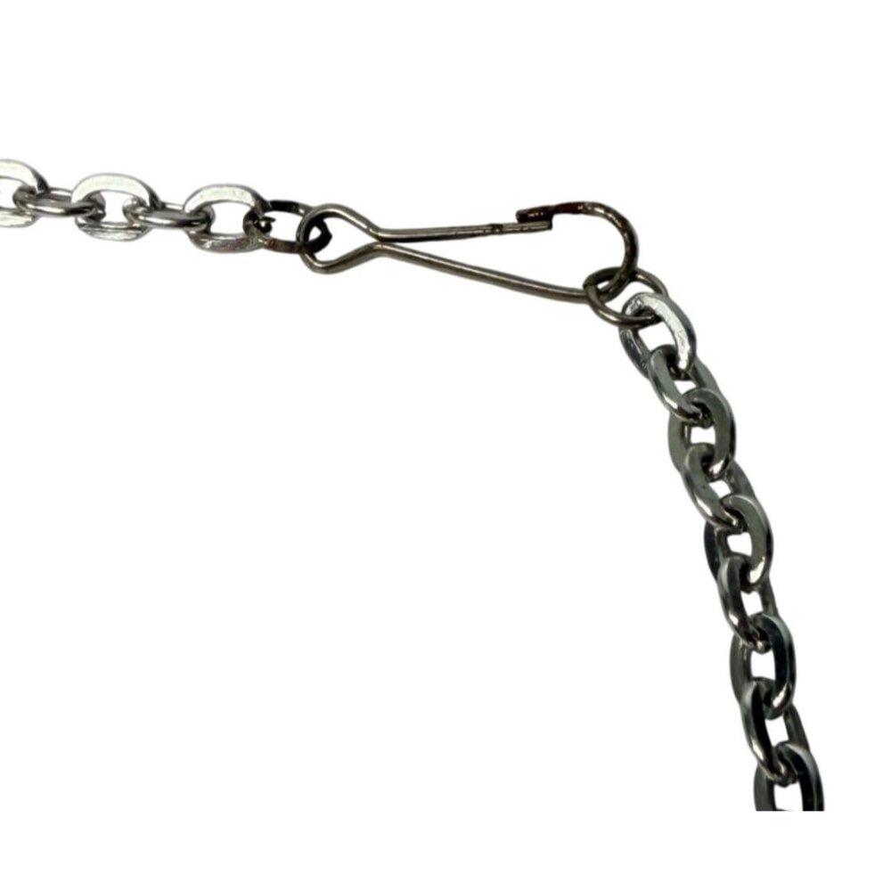 Vintage Silver Ornate Celtic Cross Pendant Necklace Peridot 24" Jerusalem - Picture 7 of 7